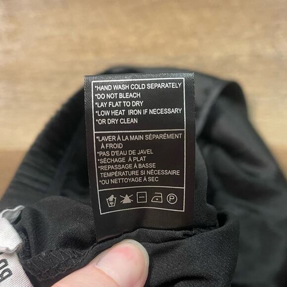 BB Dakota Black Satin Flowy Casual Lounge Pants Wide Leg Women’s Size Large - Picture 11 of 11